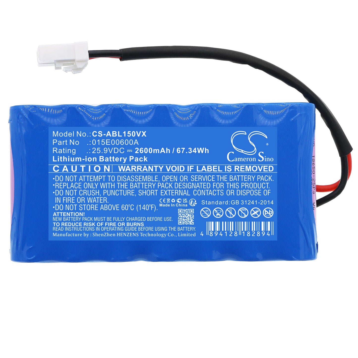 Replacement Battery for Ambrogio L15 – Lawn Mowers – 2600mAh / 67.34Wh / 25.9V