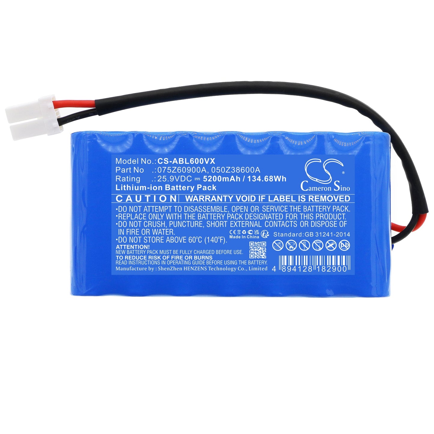 Replacement Battery for Ambrogio L15 Deluxe – Lawn Mowers – 5200mAh / 134.68Wh / 25.9V