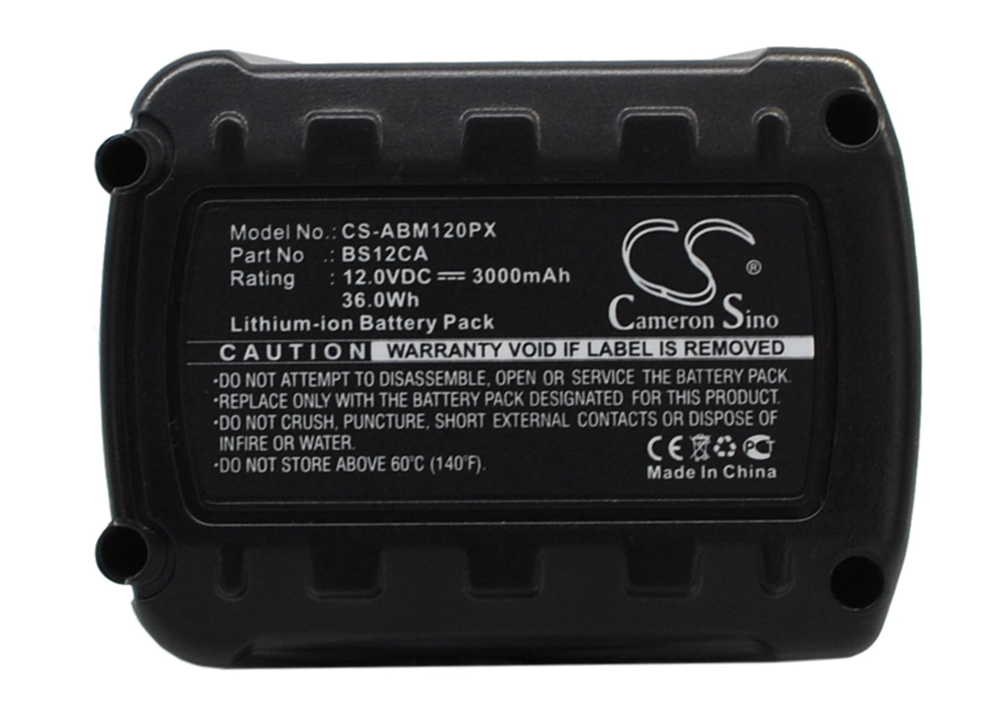 Replacement Battery for AEG MC-BS12CA – Power Tools – 3000mAh / 36.0Wh / 12.0V
