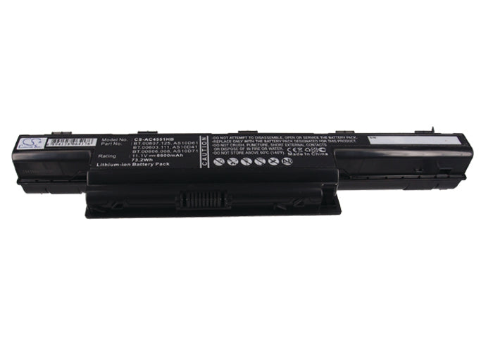 Replacement Battery for PACKARD BELL Easynote LM81 – Notebook, Laptop – 6600mAh / 73.26Wh / 11.1V