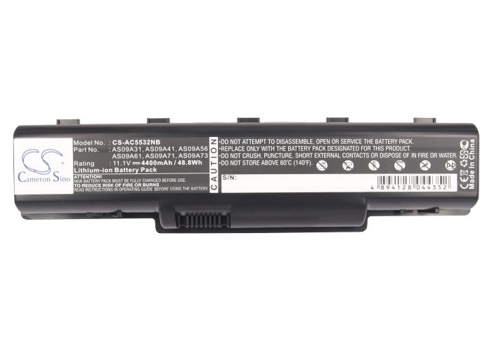 Replacement Battery for Gateway NV52 – Notebook, Laptop – 4400mAh / 11.1V