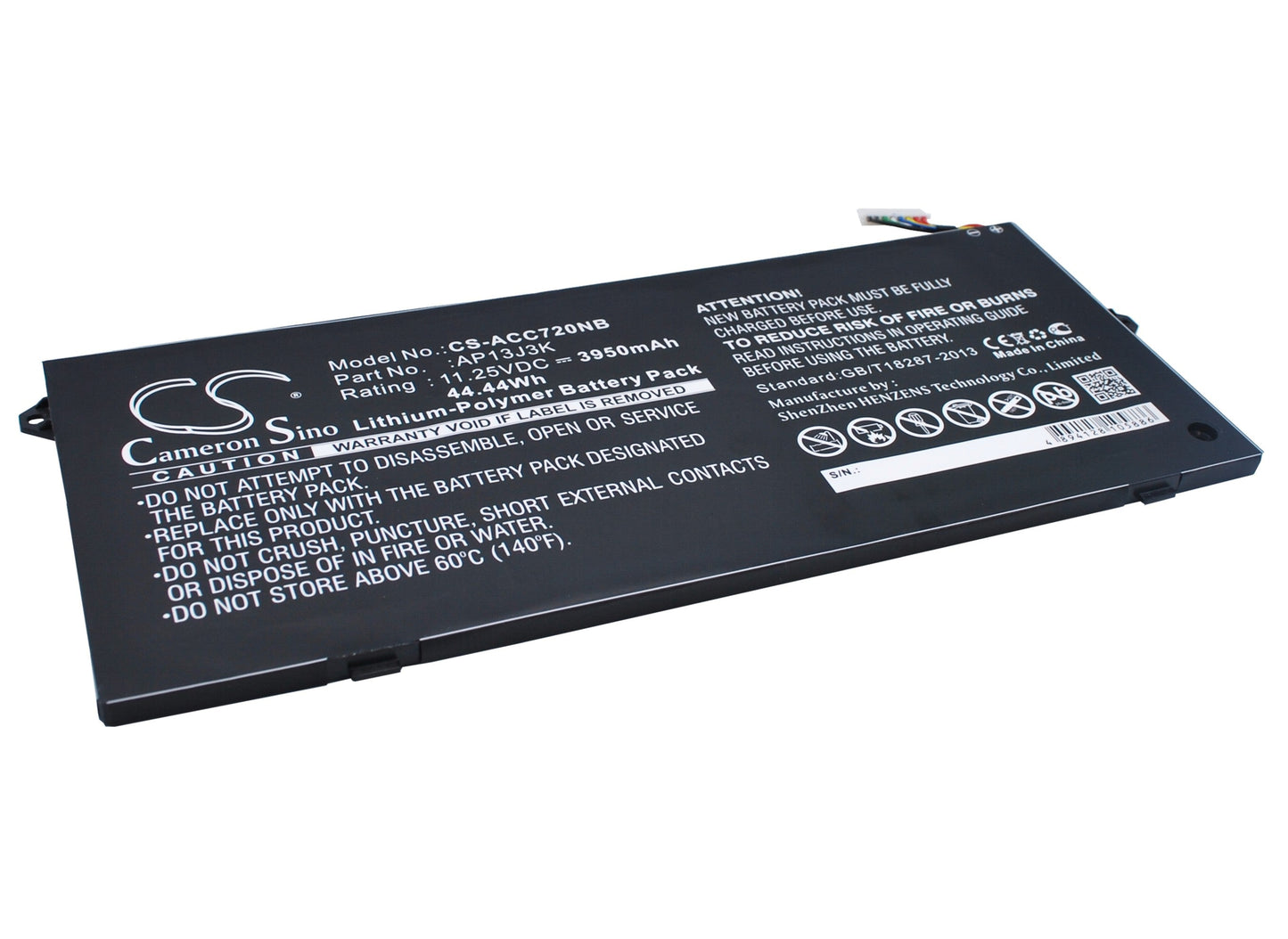 Replacement Battery for Acer Chromebook 11 C720 – Notebook, Laptop – 3950mAh / 44.44Wh / 11.25V