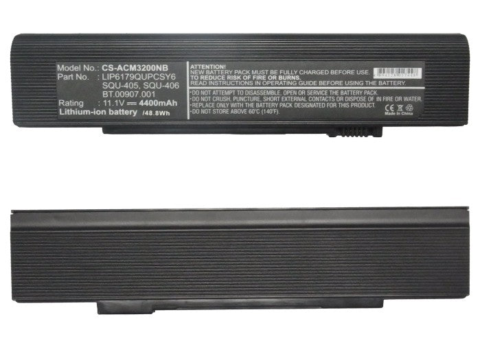 Replacement Battery for Acer TravelMate 3200 – Notebook, Laptop – 4400mAh / 11.1V