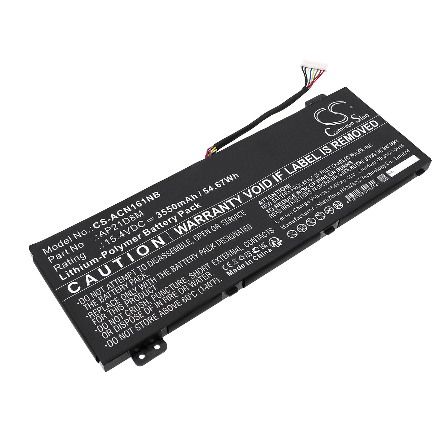 Replacement Battery for Acer AN515-47 – Notebook, Laptop – 3550mAh / 54.67Wh / 15.4V