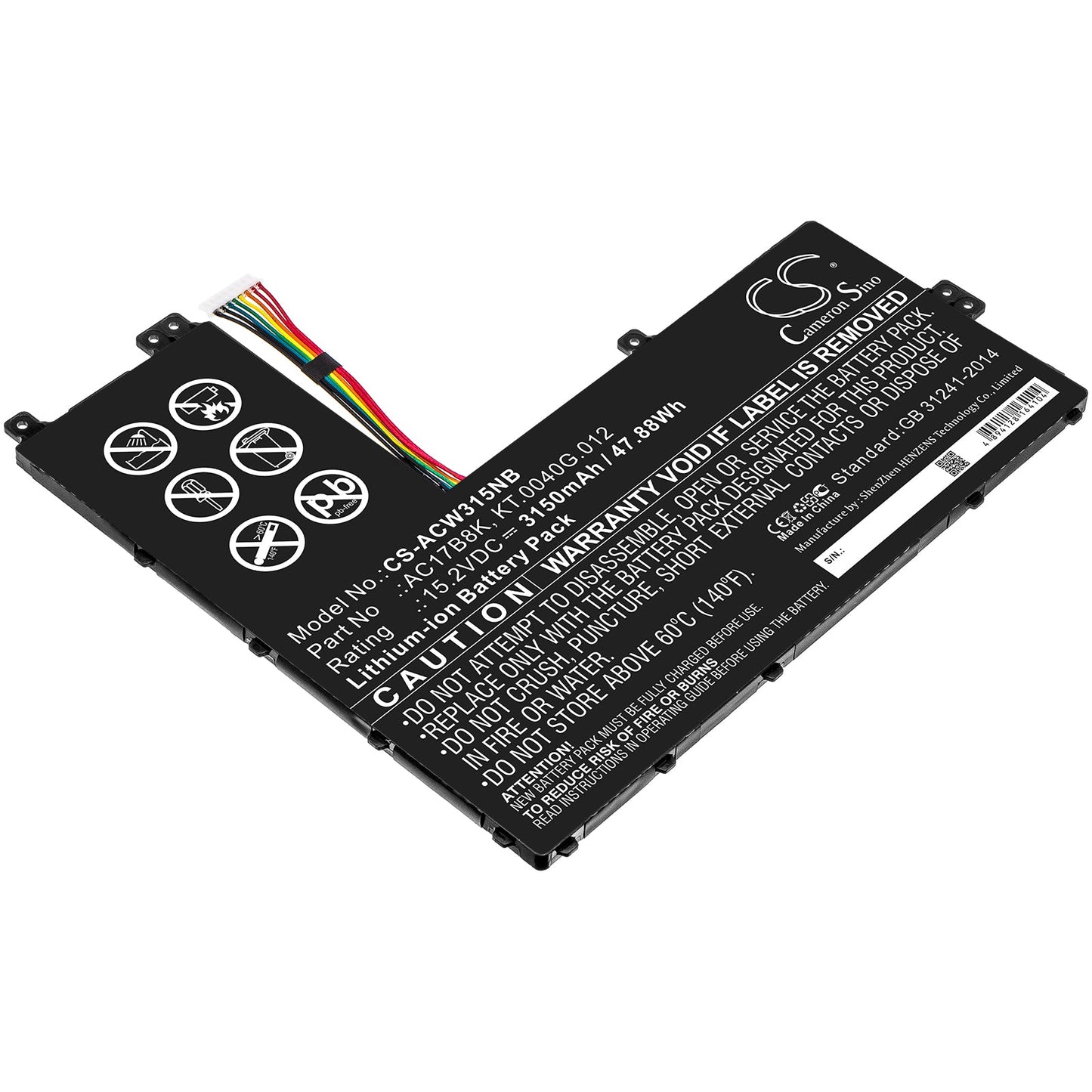 Replacement Battery for Acer SF315-52G-51HV – Notebook, Laptop – 3150mAh / 47.88Wh / 15.2V