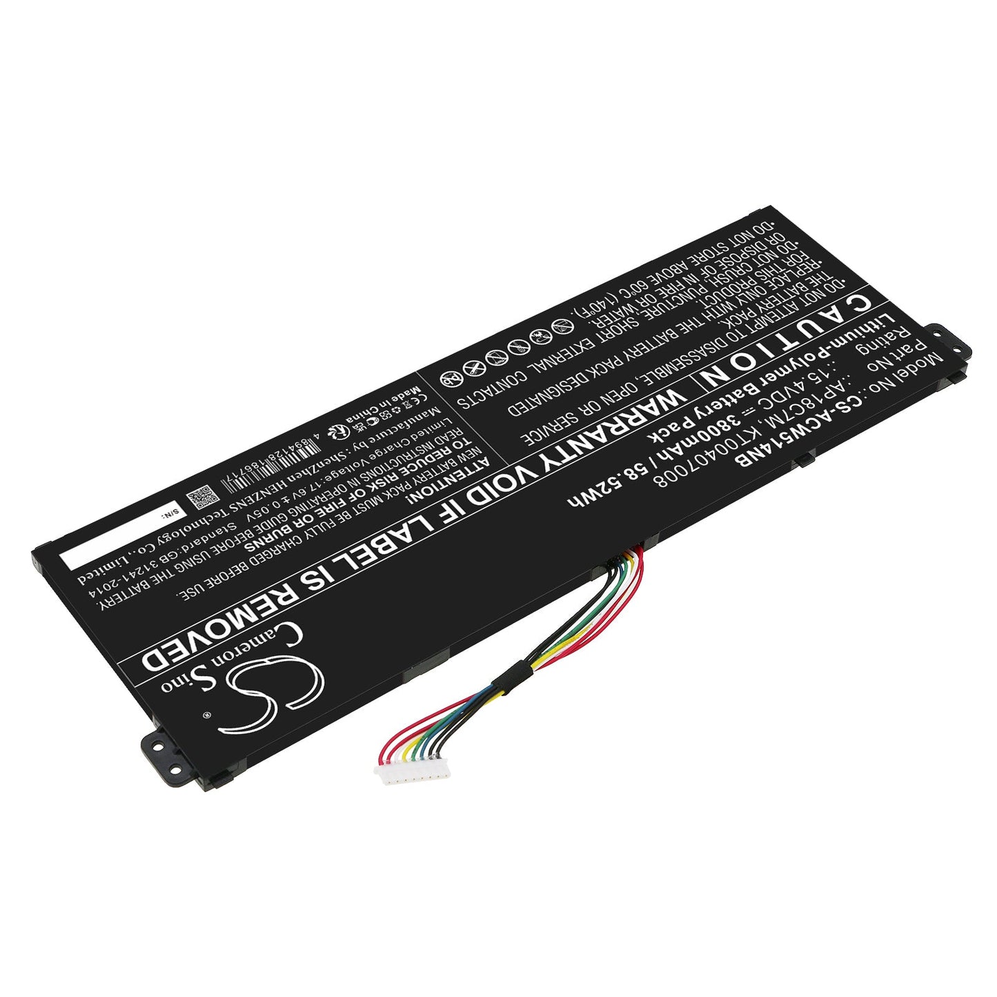 Replacement Battery for Acer ConceptD 3 CN316-73G-729B – Notebook, Laptop – 3800mAh / 58.52Wh / 15.4V