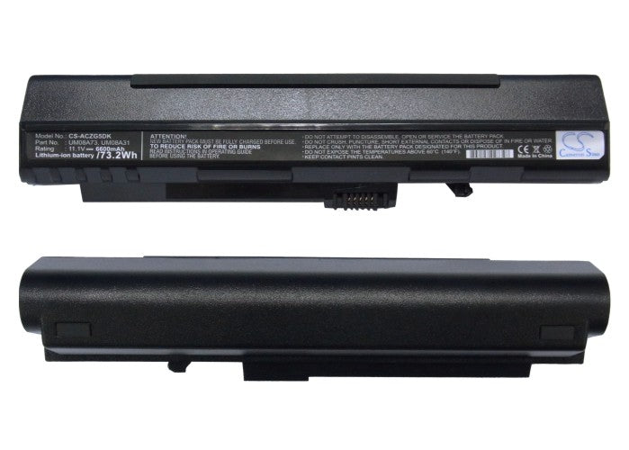 Replacement Battery for Acer Aspire One – Notebook, Laptop – 6600mAh / 11.1V