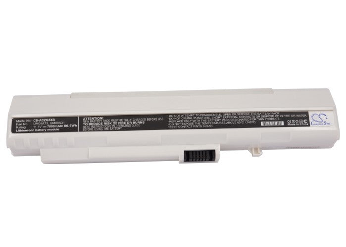Replacement Battery for Acer Aspire One – Notebook, Laptop – 7800mAh / 11.1V