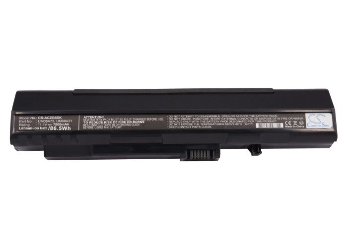 Replacement Battery for Acer Aspire One – Notebook, Laptop – 7800mAh / 11.1V