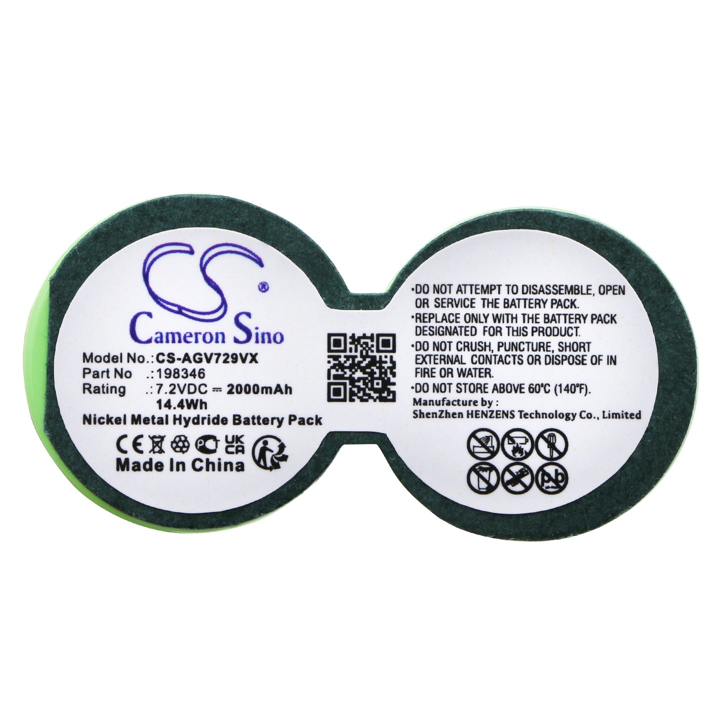 Replacement Battery for AEG Quigg VC 72.09 – 2000mAh / 14.40Wh