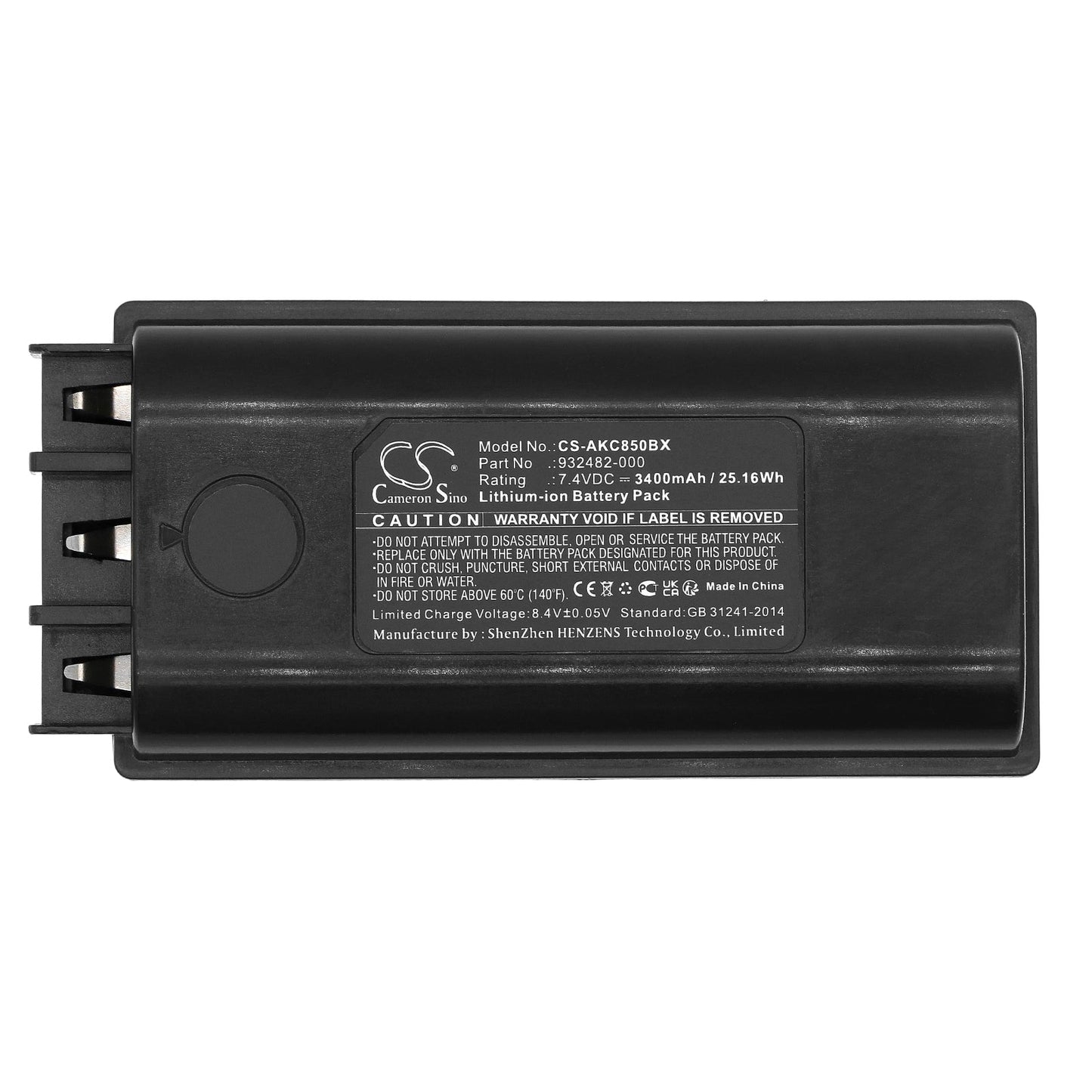 Replacement Battery for Akerstroms BC85 – Crane Remote Control – 3400mAh / 25.16Wh / 7.4V