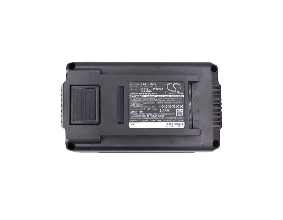 Replacement Battery for AL-KO 113278 – Lawn Mowers – 5000mAh / 180.00Wh / 36.0V