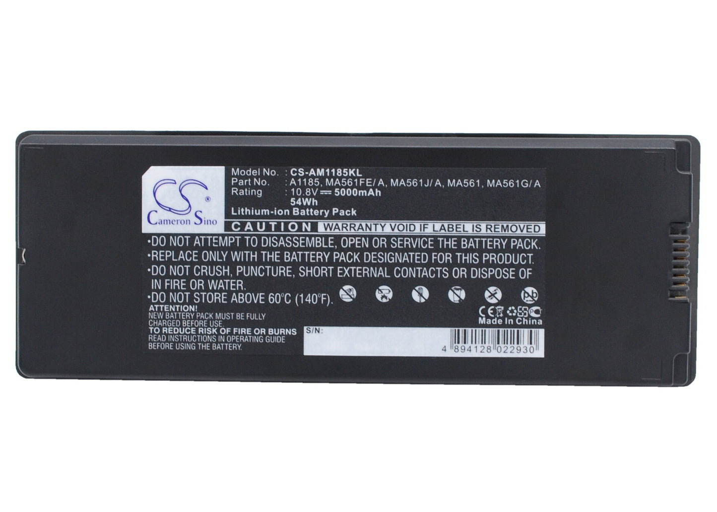 Replacement Battery for Apple MacBook 13" A1181 – Notebook, Laptop – 5000mAh / 54.00Wh / 10.8V