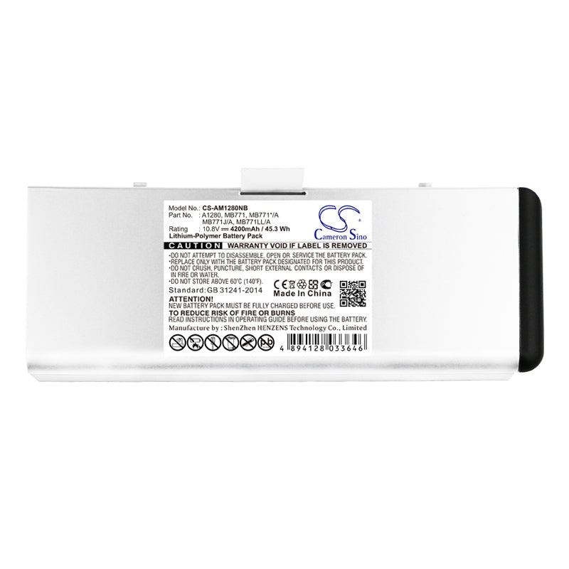 Replacement Battery for Apple MacBook 13" A1278 – Notebook, Laptop – 4200mAh / 10.8V