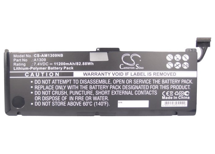 Replacement Battery for Apple MacBook Pro 17" A1297 2009 Ver – Notebook, Laptop – 11200mAh / 82.88Wh / 7.4V