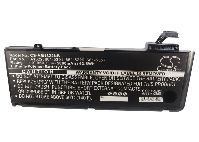 Replacement Battery for Apple MacBook Pro 13 – Notebook, Laptop – 5800mAh / 63.51Wh / 10.95V