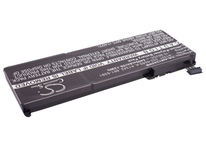 Replacement Battery for Apple MacBook 13" – Notebook, Laptop – 5400mAh / 59.13Wh / 10.95V