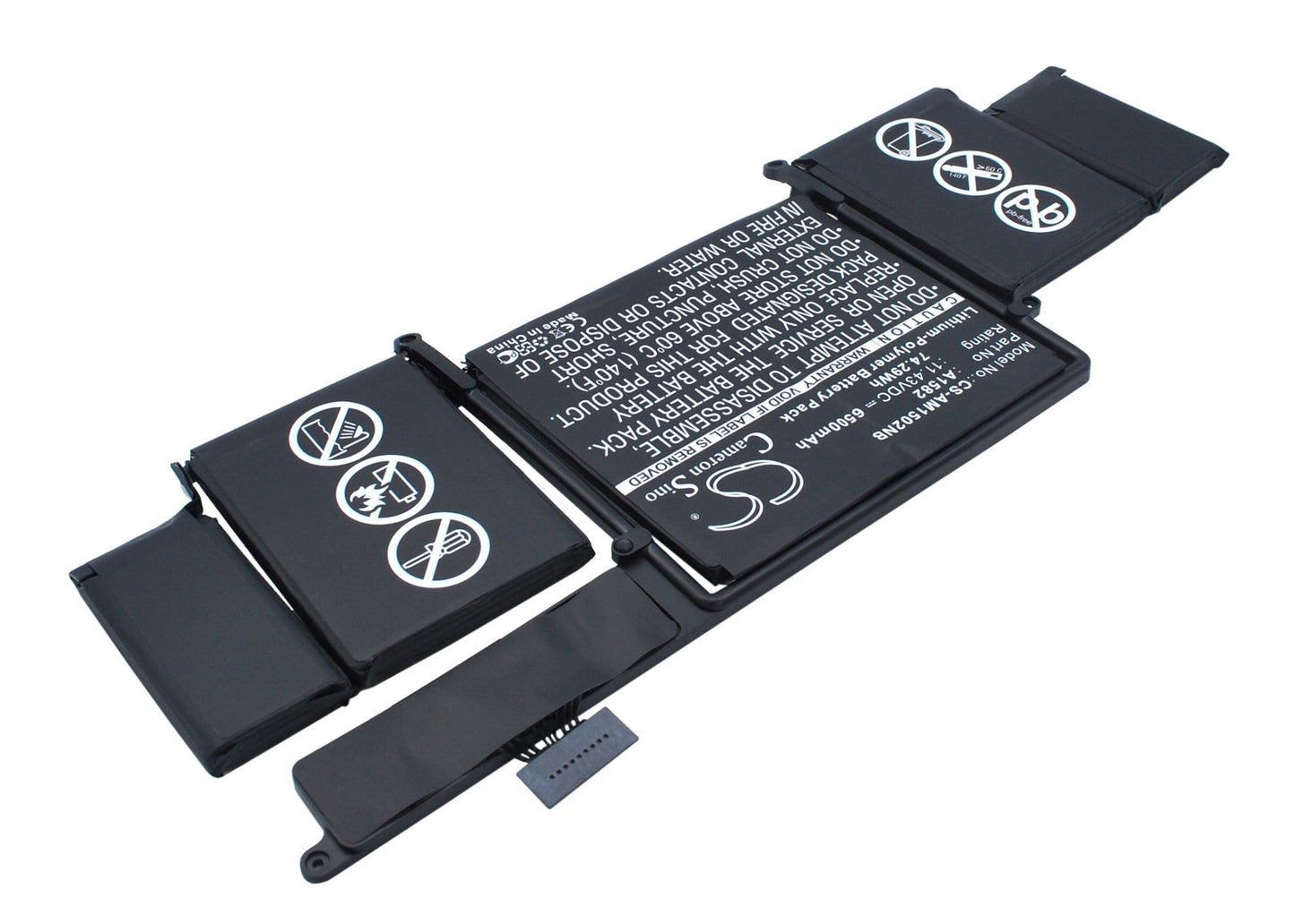 Replacement Battery for Apple A1502 – Notebook, Laptop – 6500mAh / 74.3Wh / 11.43V