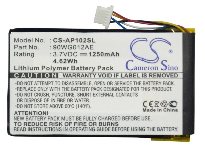 Replacement Battery for Asus 90WG012AE1155L1 – GPS, Navigator – 1250mAh / 3.7V