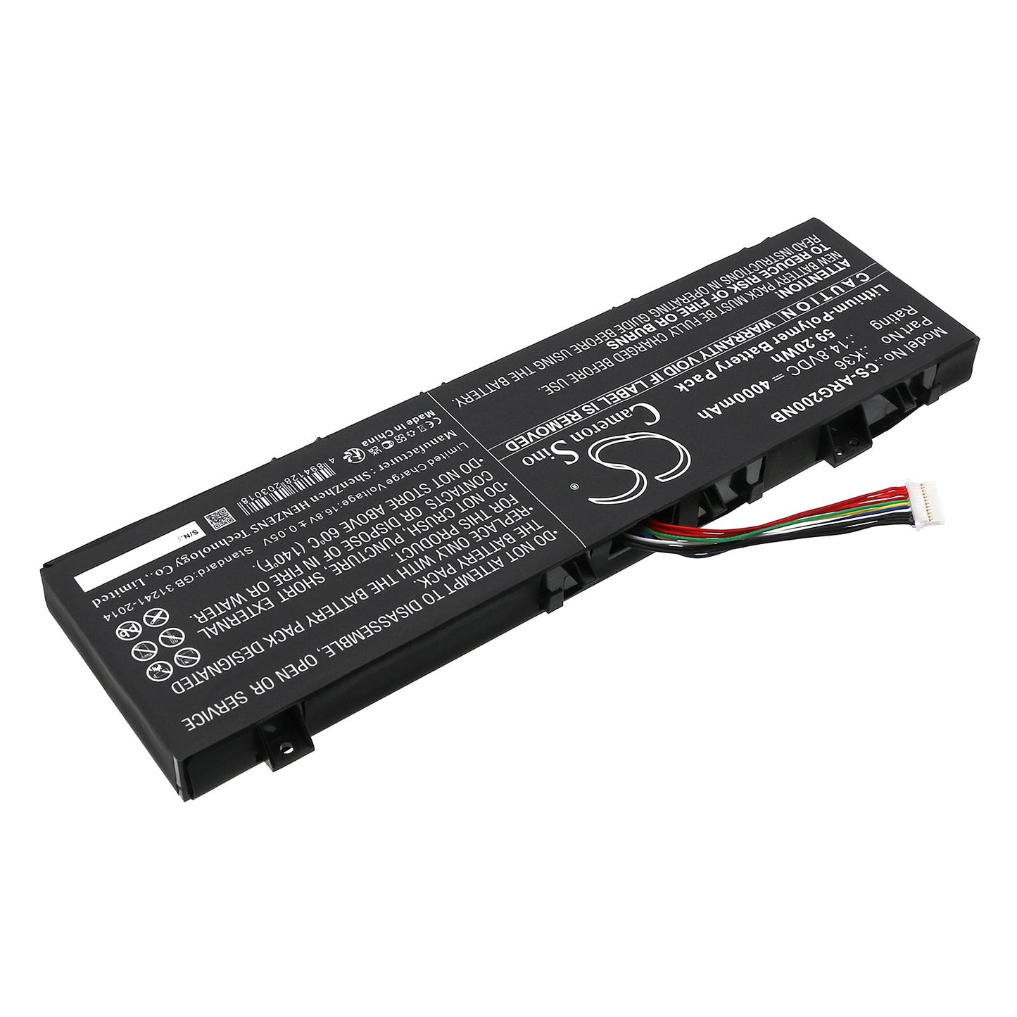 Replacement Battery for Vulcan FIREYING V5 – Notebook, Laptop – 4000mAh / 59.20Wh / 14.8V