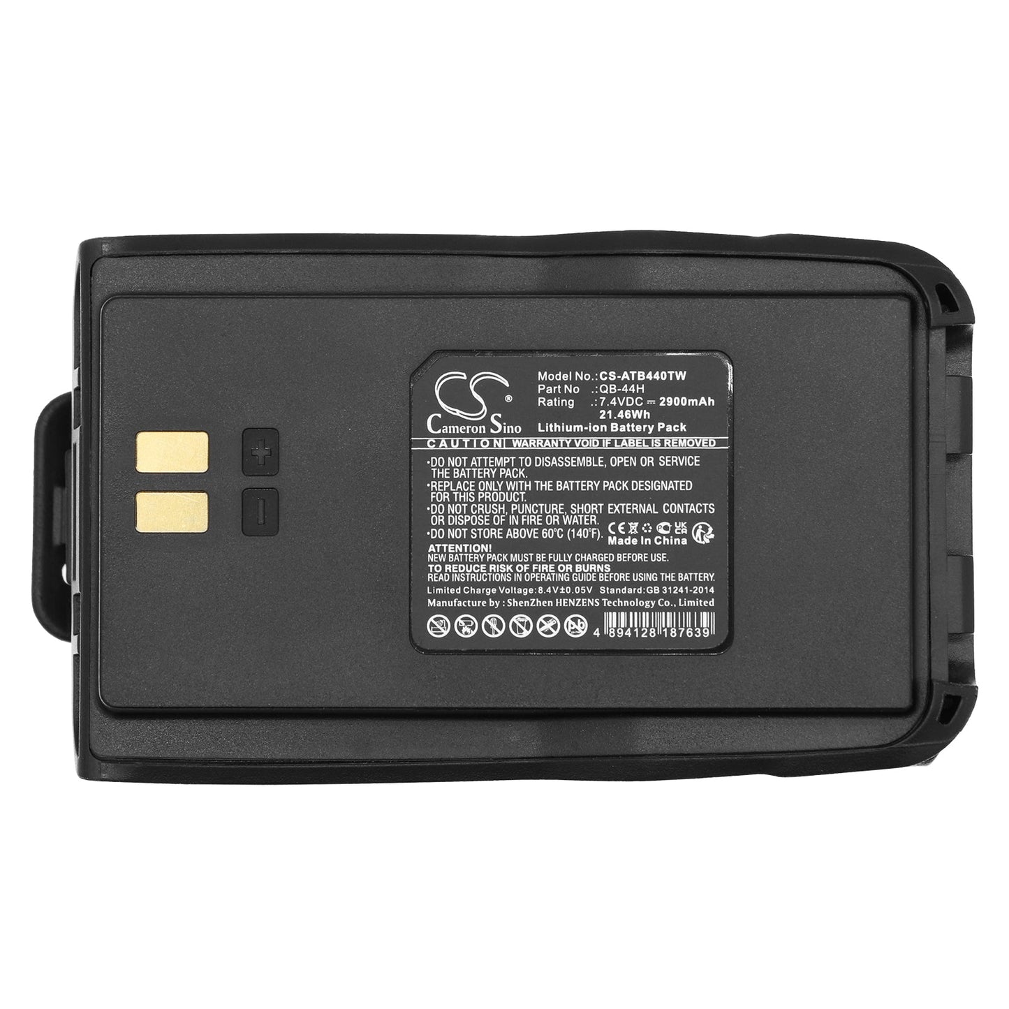 Replacement Battery for AnyTone AT-D780 – Two-Way Radio – 2900mAh / 21.46Wh / 7.4V