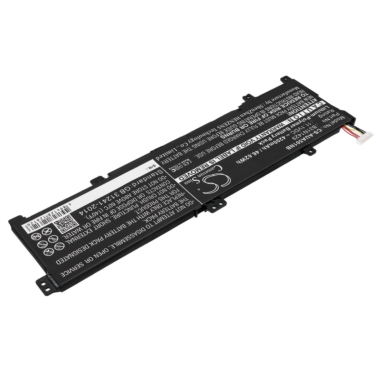 Replacement Battery for Asus A501C1-Z1-C10 – Notebook, Laptop – 4200mAh / 46.62Wh / 11.1V