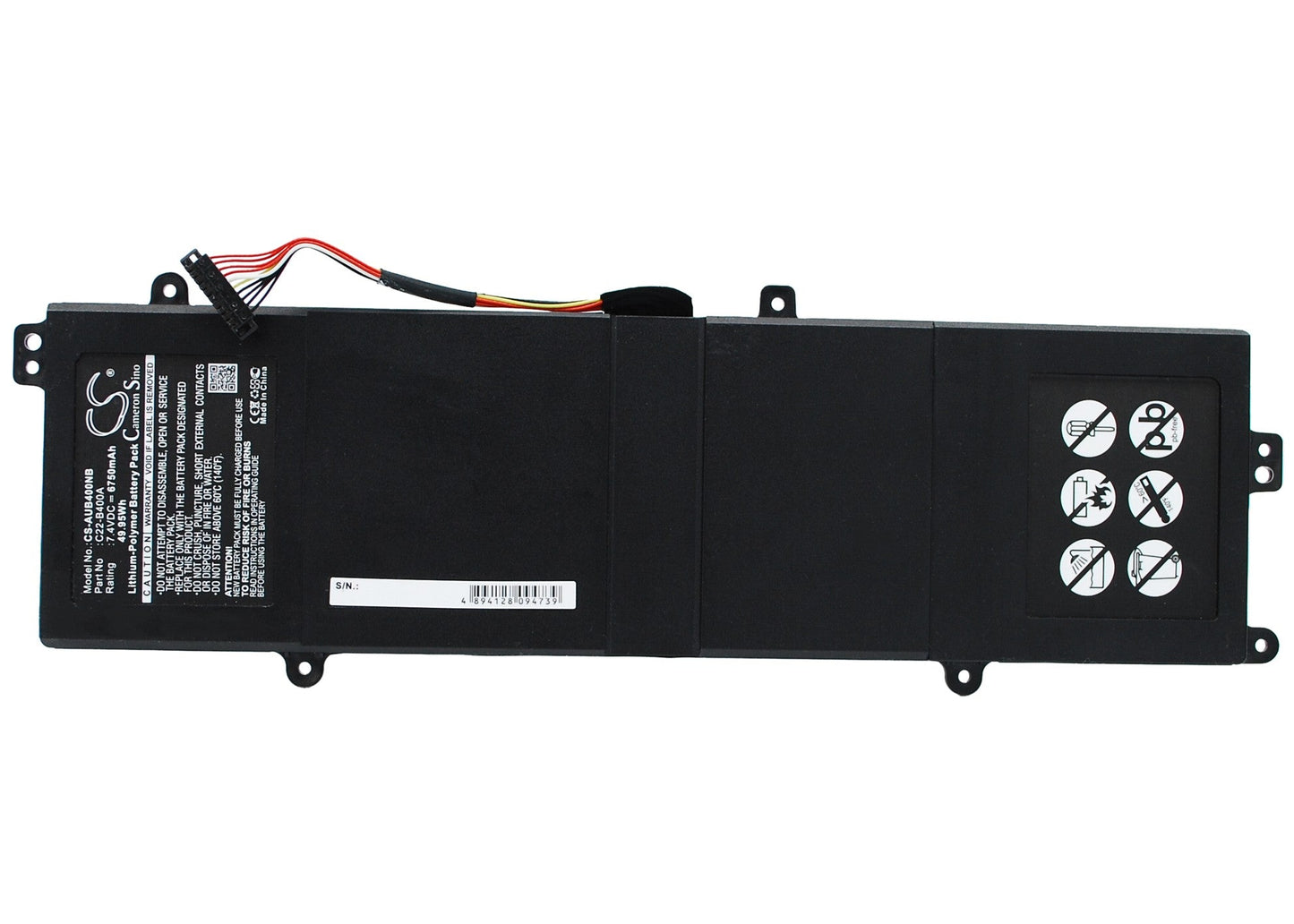 Replacement Battery for Asus B400A-1C – Notebook, Laptop – 6750mAh / 49.95Wh / 7.4V