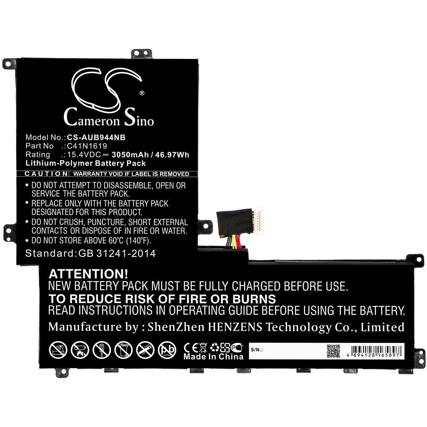 Replacement Battery for Asus ASUSPRO B9440 – Notebook, Laptop – 3050mAh / 46.97Wh / 15.4V