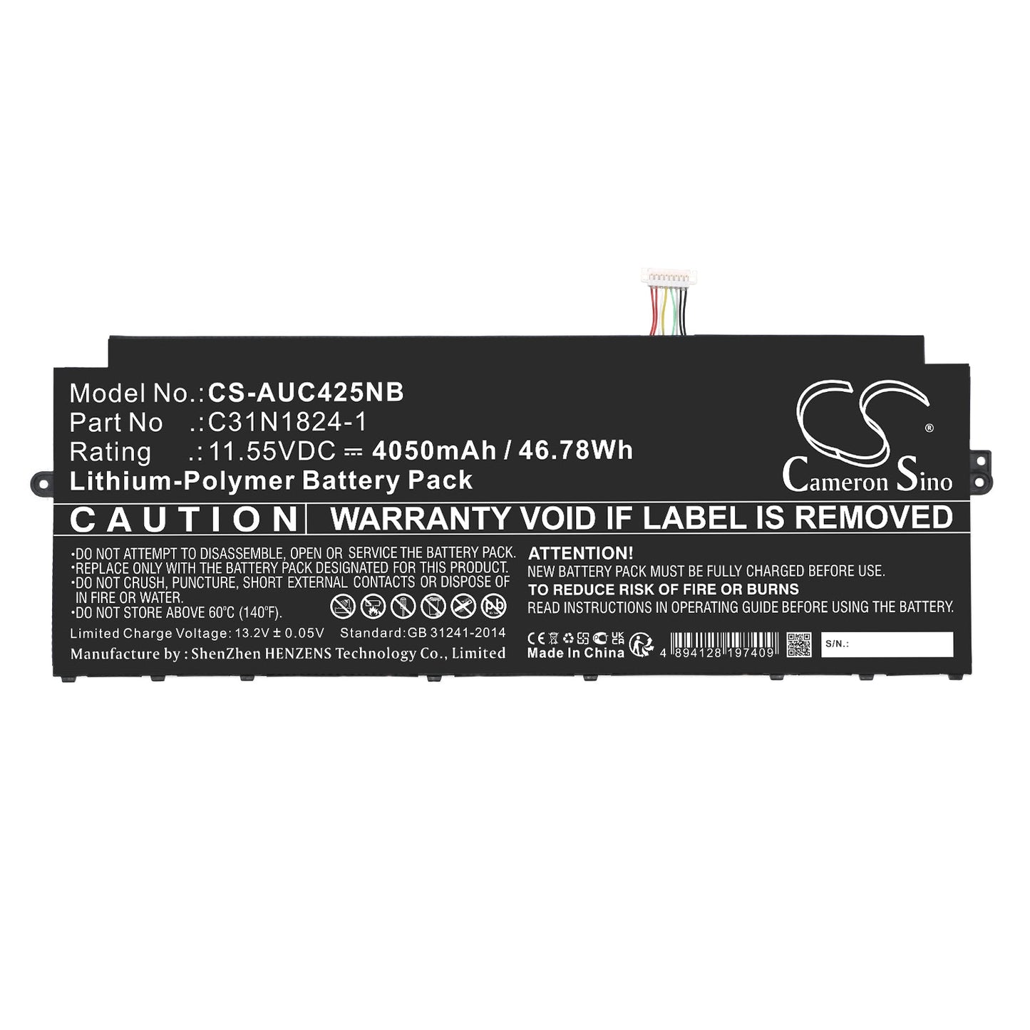 Replacement Battery for Asus C433TA – Notebook, Laptop – 4050mAh / 46.78Wh / 11.55V
