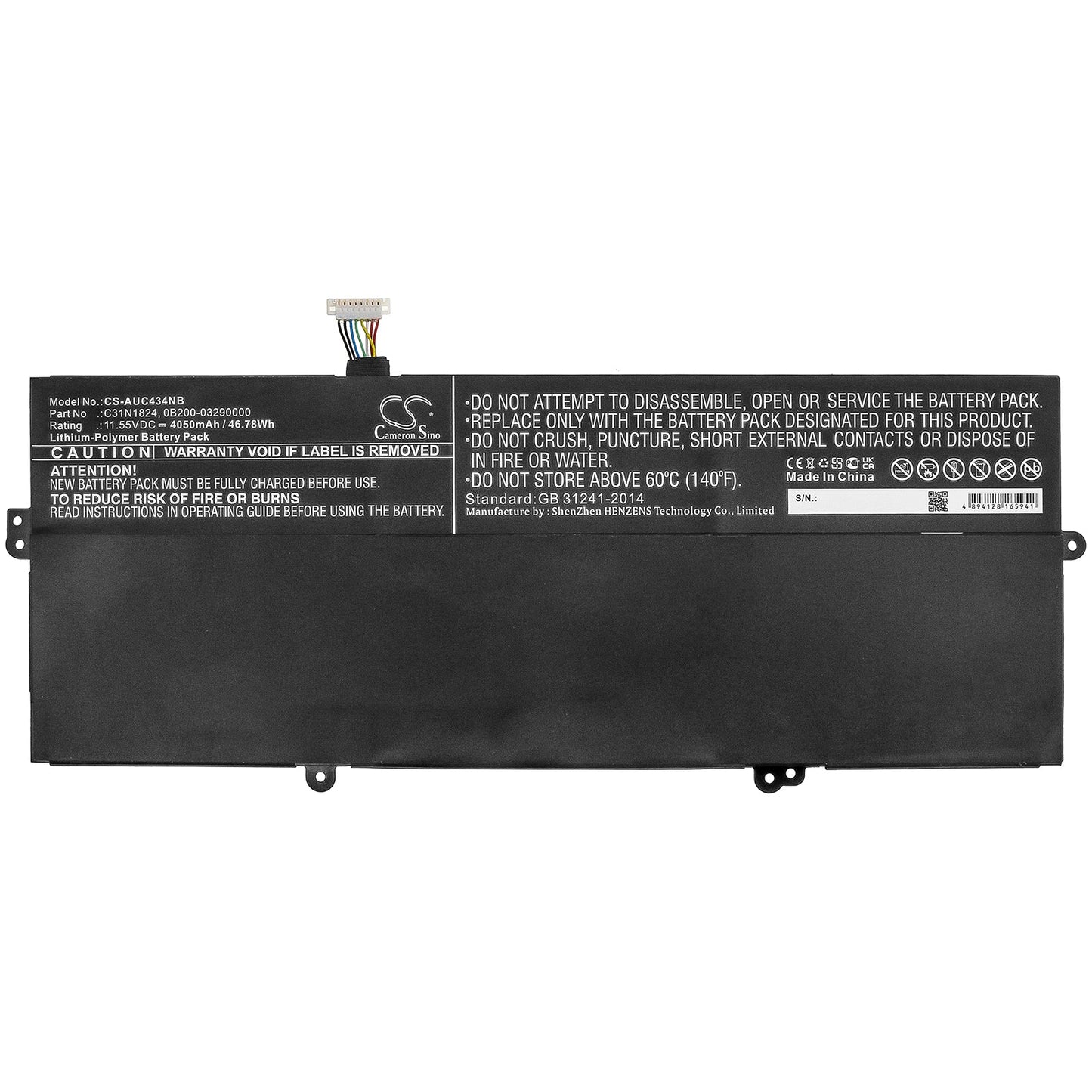 Replacement Battery for Asus C434TA – Notebook, Laptop – 4050mAh / 46.78Wh / 11.55V