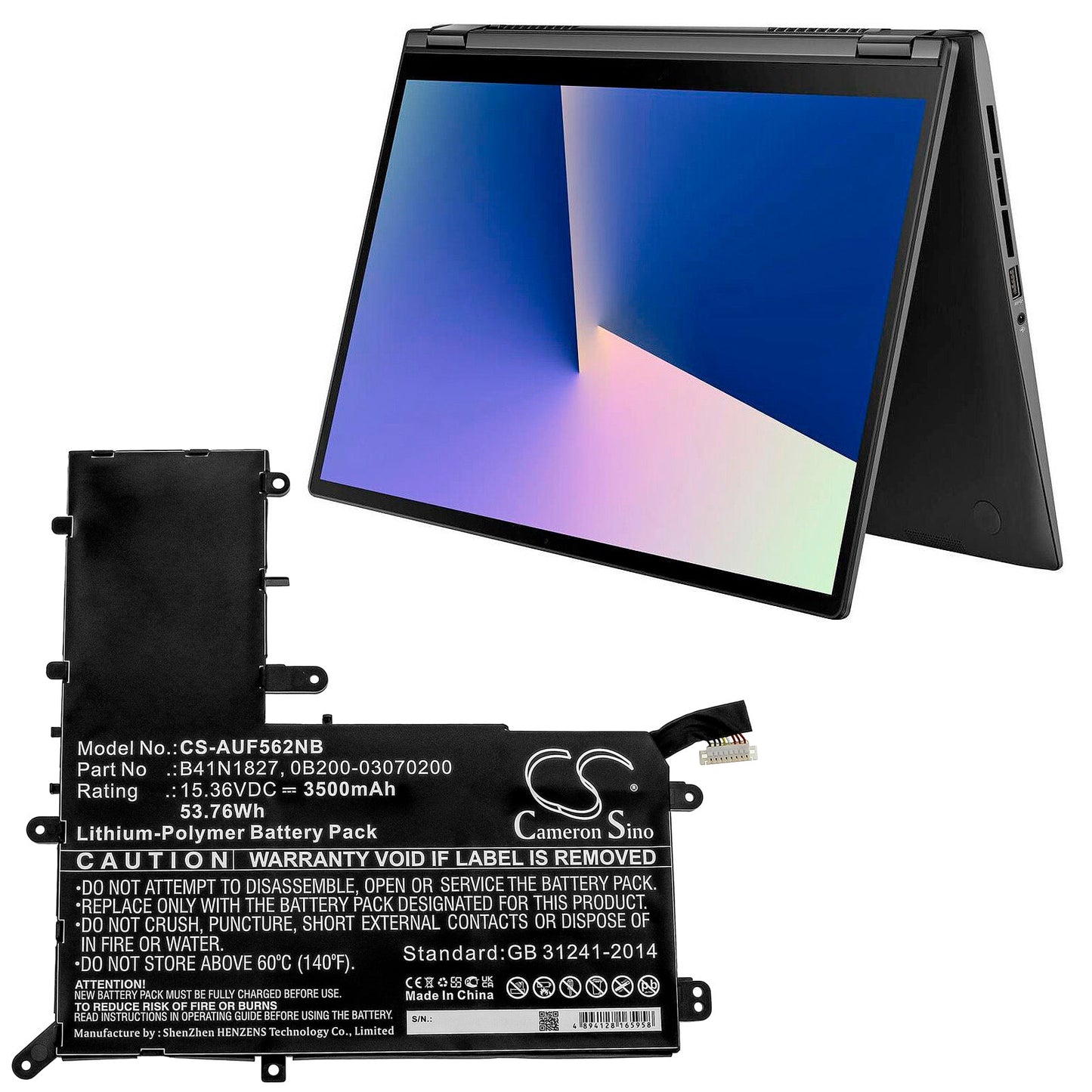 Replacement Battery for Asus UX562FA – Notebook, Laptop – 3500mAh / 53.76Wh / 15.36V