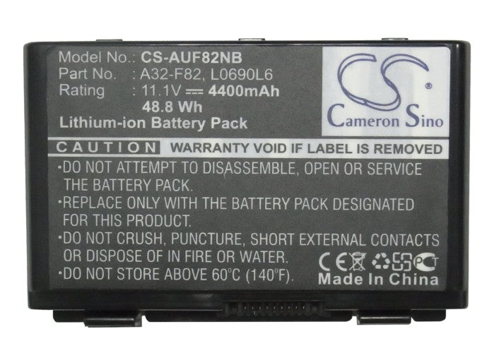 Replacement Battery for Asus F52 – Notebook, Laptop – 4400mAh / 48.84Wh / 11.1V