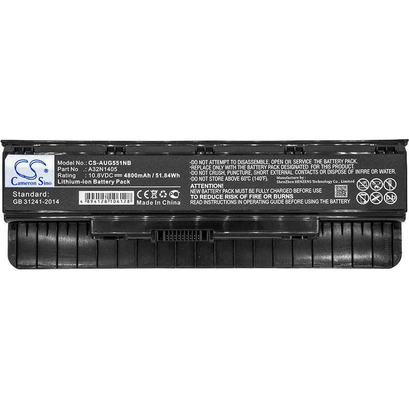 Replacement Battery for Asus G551 – Notebook, Laptop – 4800mAh / 51.84Wh / 10.8V