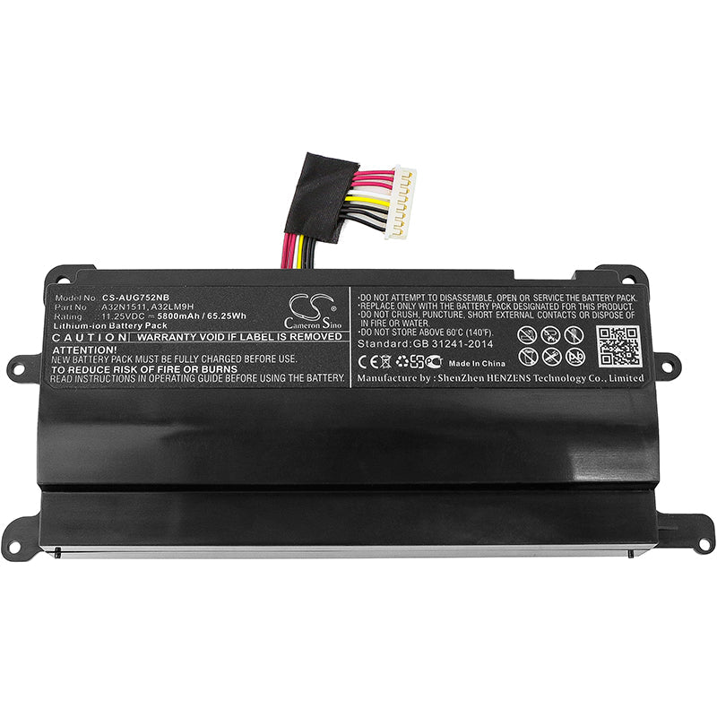 Replacement Battery for Asus G752V – Notebook, Laptop – 5800mAh / 65.25Wh / 11.25V