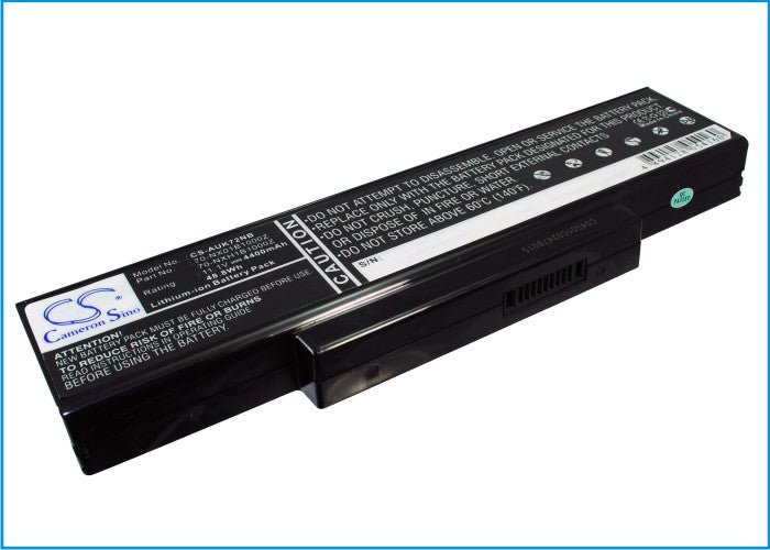 Replacement Battery for Asus A72 – Notebook, Laptop – 4400mAh / 11.1V