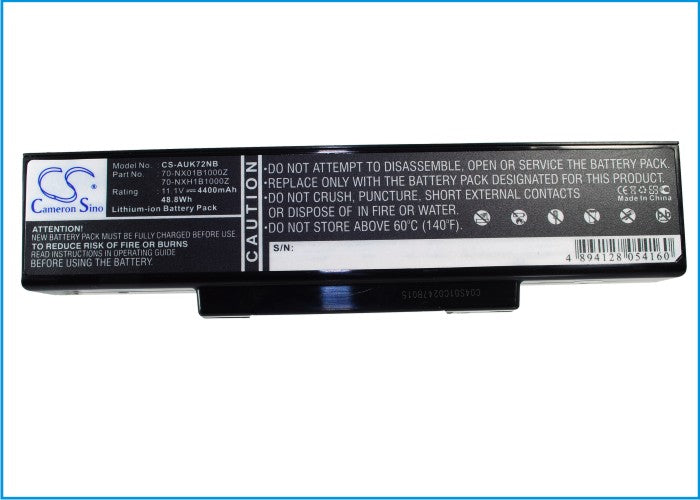 Replacement Battery for Asus A72 – Notebook, Laptop – 4400mAh / 11.1V