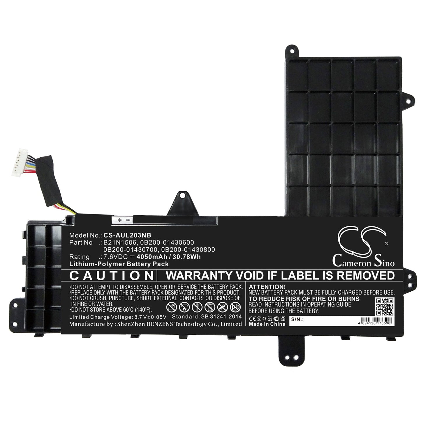 Replacement Battery for Asus E502NA-2A – Notebook, Laptop – 4050mAh / 30.78Wh / 7.6V