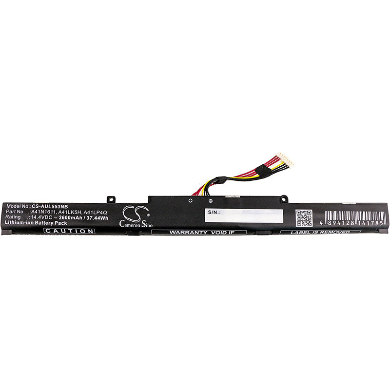 Replacement Battery for Asus GL553VD – Notebook, Laptop – 2600mAh / 37.44Wh / 14.4V