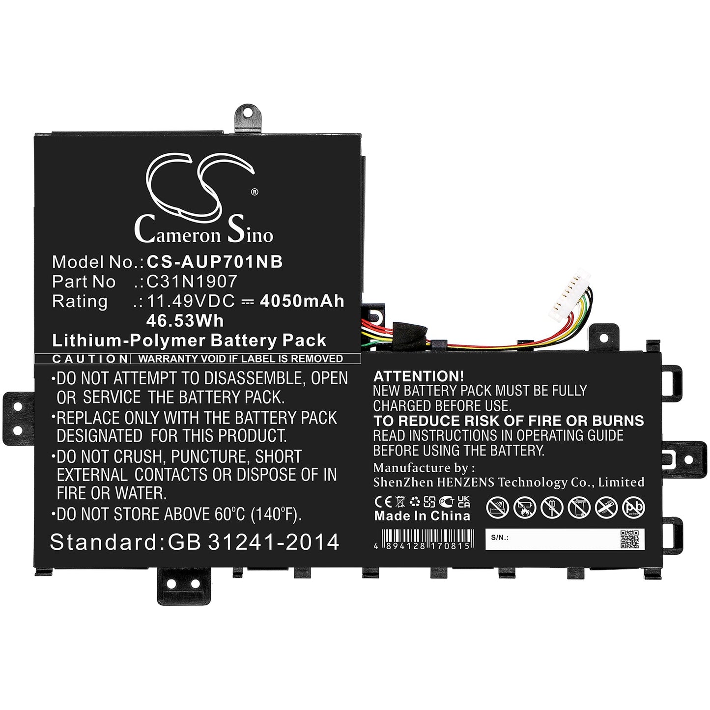 Replacement Battery for Asus Business P1701DA – Notebook, Laptop – 4050mAh / 46.53Wh / 11.49V