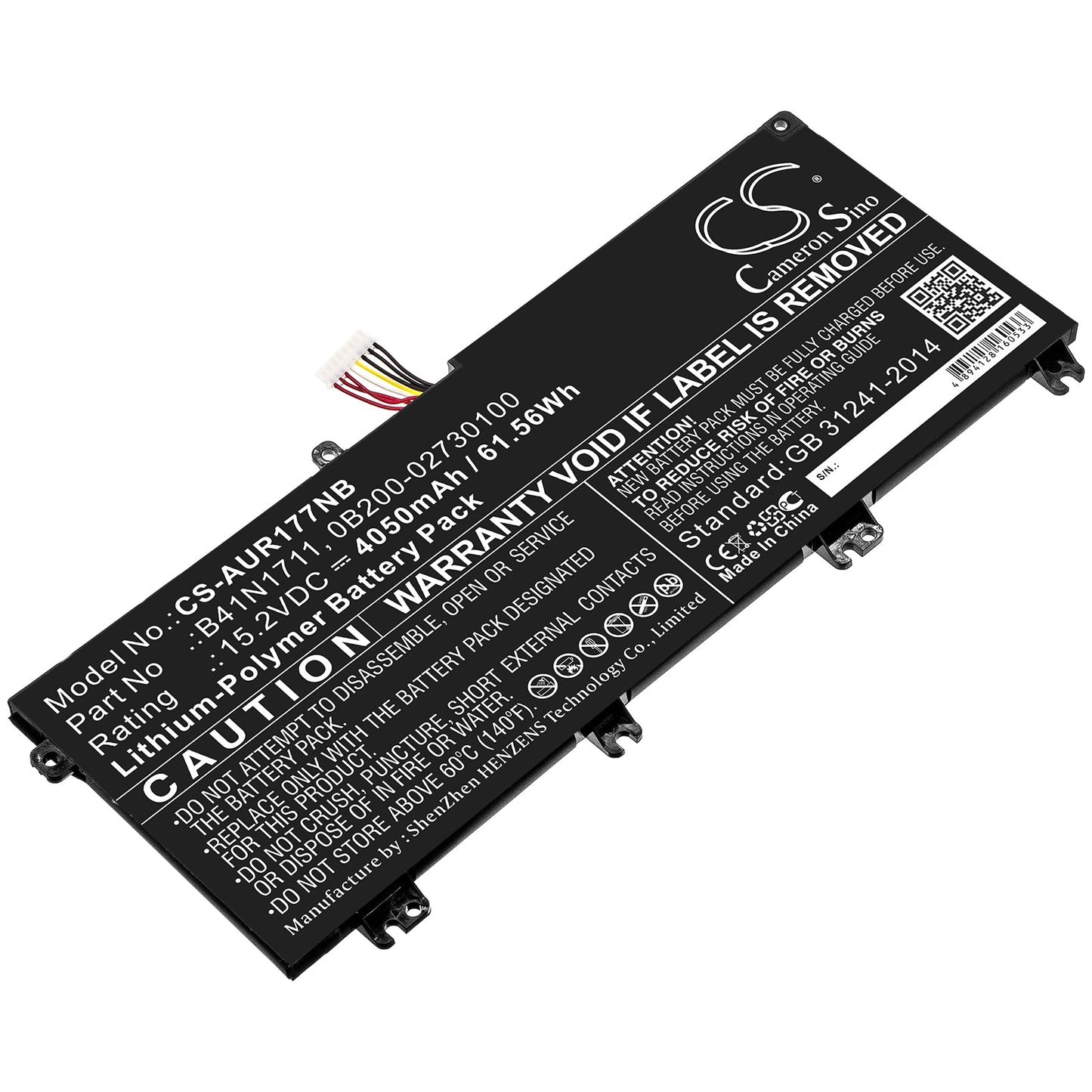 Replacement Battery for Asus FX503VD-0072C7300HQ – Notebook, Laptop – 4050mAh / 61.56Wh / 15.2V