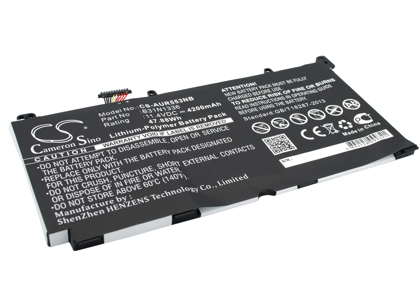 Replacement Battery for Asus A551LN – Notebook, Laptop – 4200mAh / 47.88Wh / 11.4V