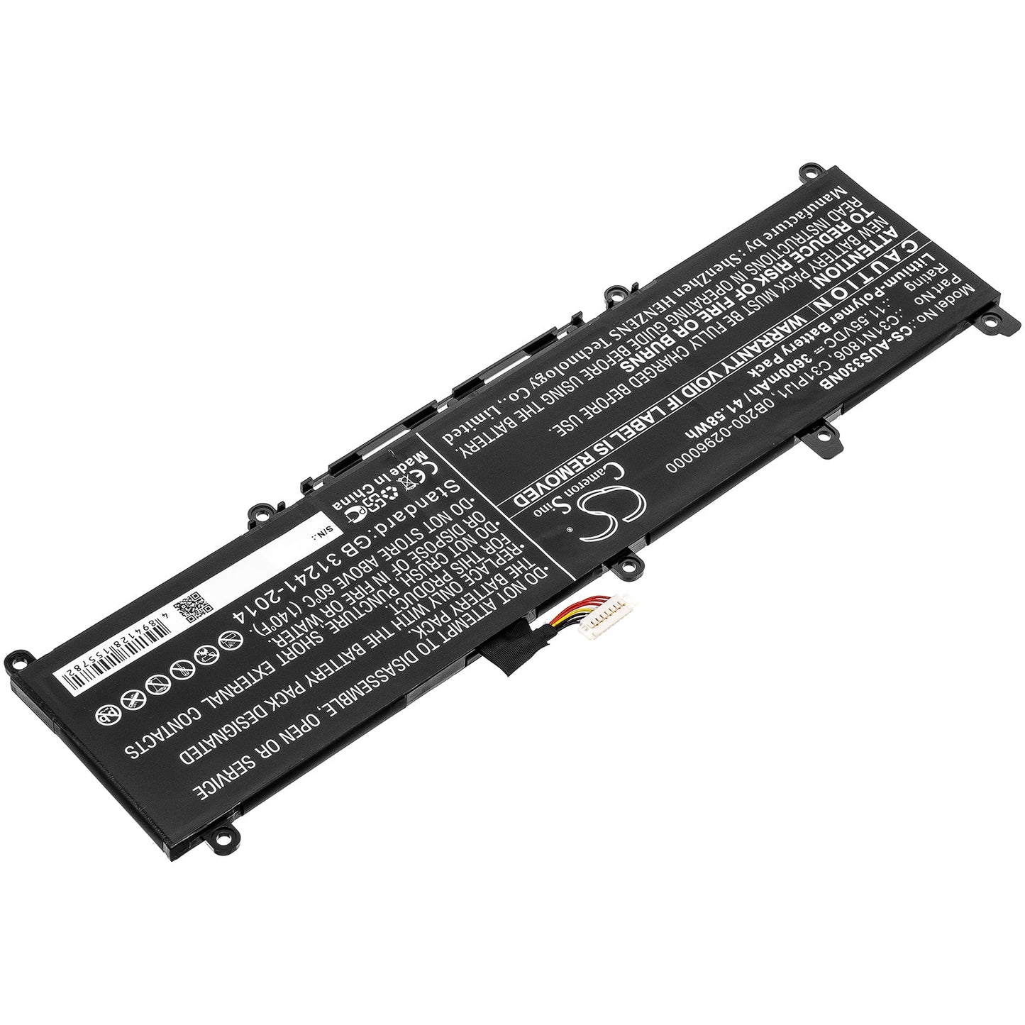 Replacement Battery for Asus adol 13 – Notebook, Laptop – 3600mAh / 41.58Wh / 11.55V