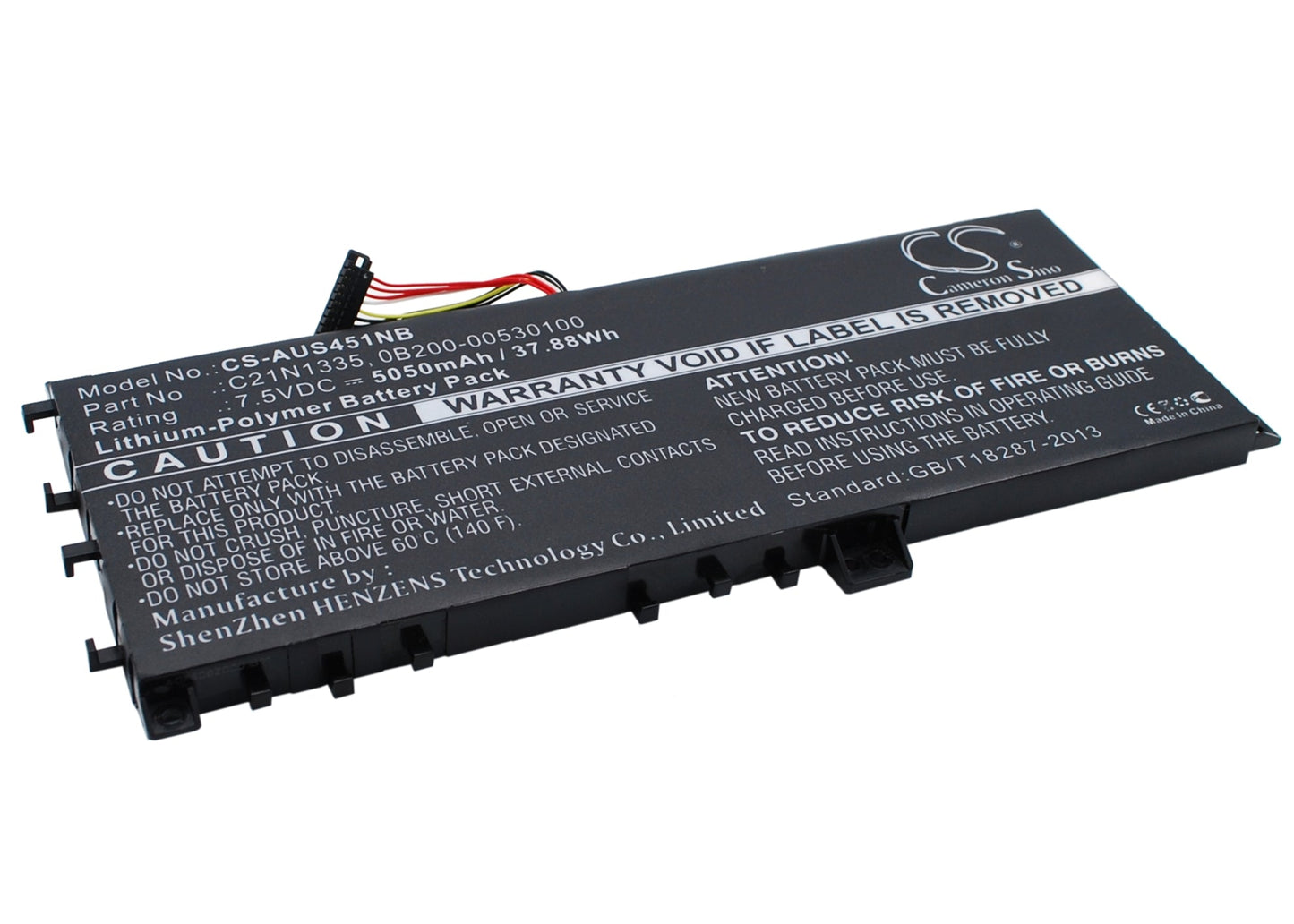 Replacement Battery for Asus K451L – Notebook, Laptop – 5050mAh / 37.88Wh / 7.5V