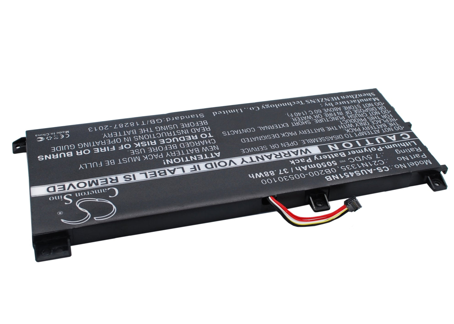 Replacement Battery for Asus K451L – Notebook, Laptop – 5050mAh / 37.88Wh / 7.5V