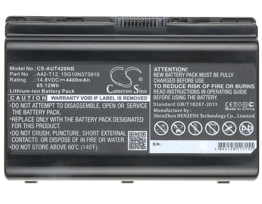Replacement Battery for Asus T12ER – Notebook, Laptop – 4400mAh / 65.12Wh / 14.8V