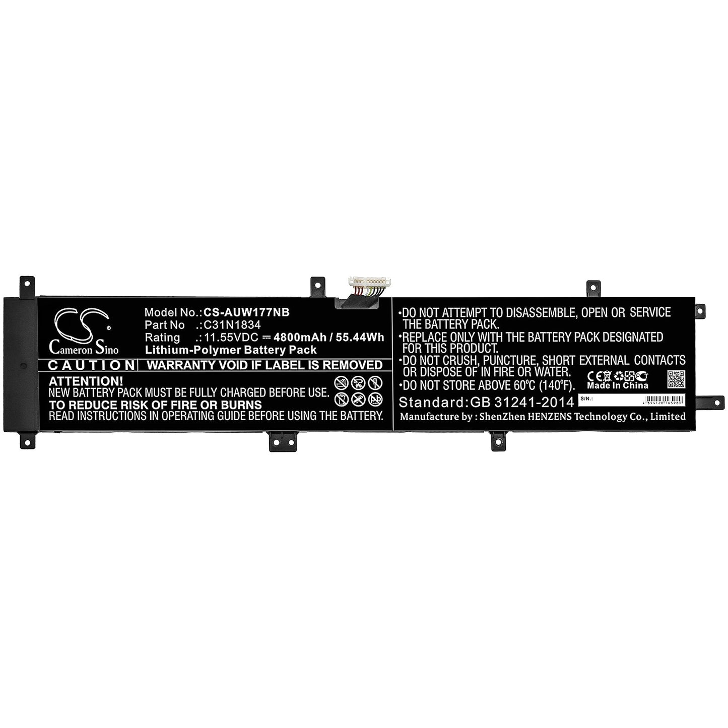Replacement Battery for Asus ProArt StudioBook 17 H700GV – Notebook, Laptop – 4800mAh / 55.44Wh / 11.55V