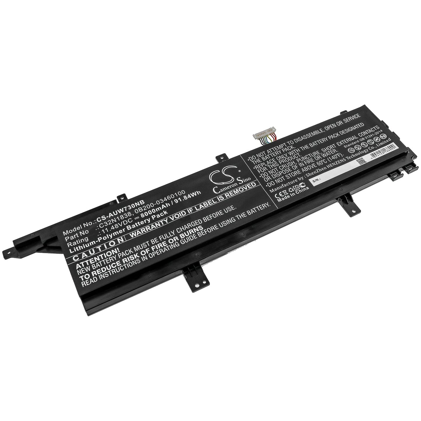 Replacement Battery for Asus ProArt StudioBook Pro X W730G5 – Notebook, Laptop – 8000mAh / 91.84Wh / 11.48V