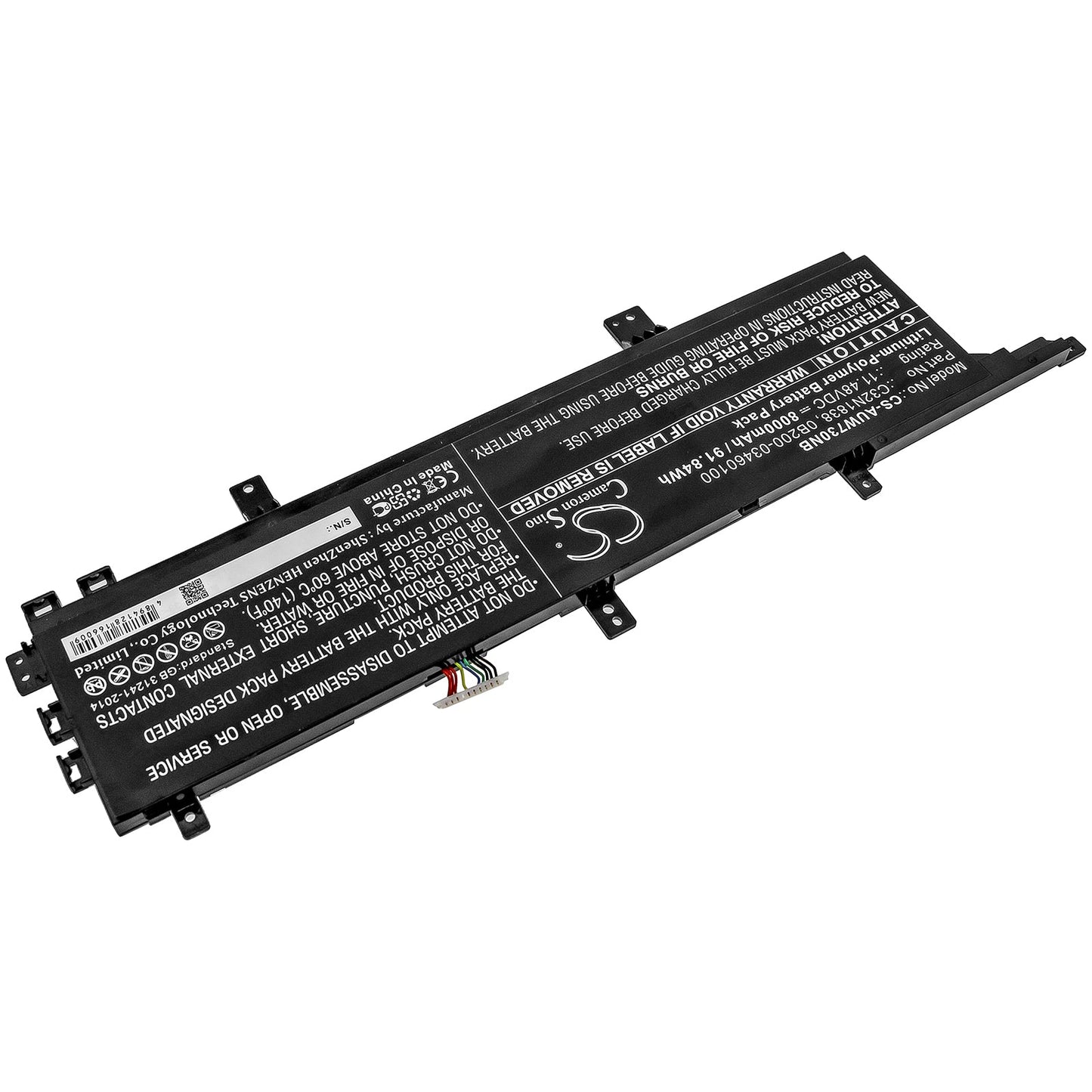 Replacement Battery for Asus ProArt StudioBook Pro X W730G5 – Notebook, Laptop – 8000mAh / 91.84Wh / 11.48V