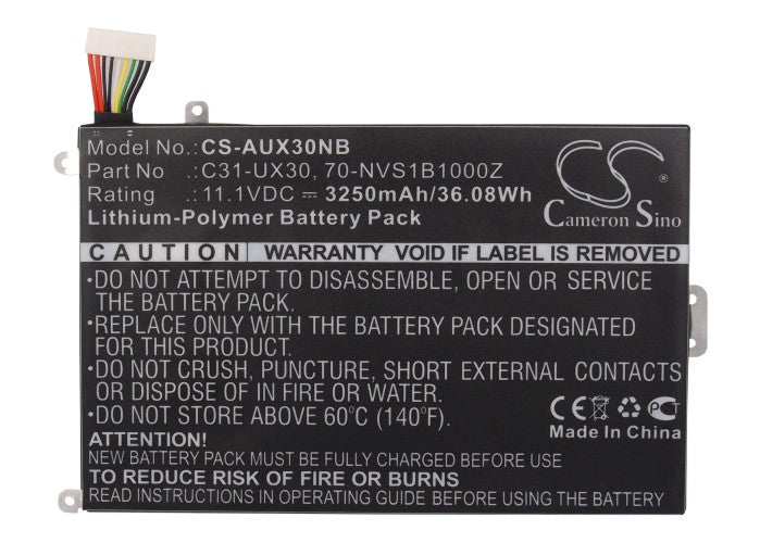 Replacement Battery for Asus UX30 – Notebook, Laptop – 3250mAh / 36.08Wh / 11.1V