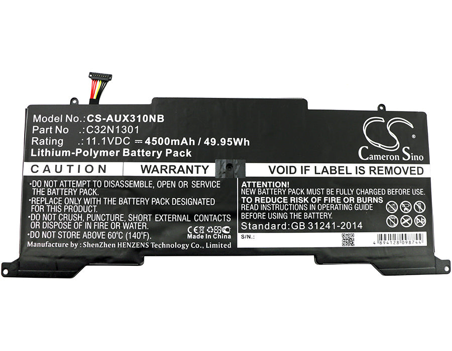 Replacement Battery for Asus UX31L – Notebook, Laptop – 4500mAh / 49.95Wh / 11.1V